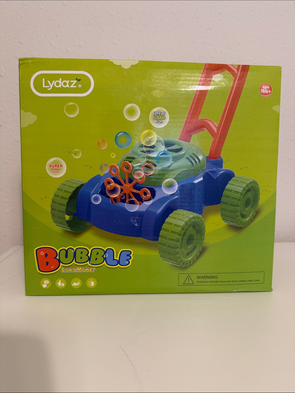Bubble Mower Push Toy - Blue & Green